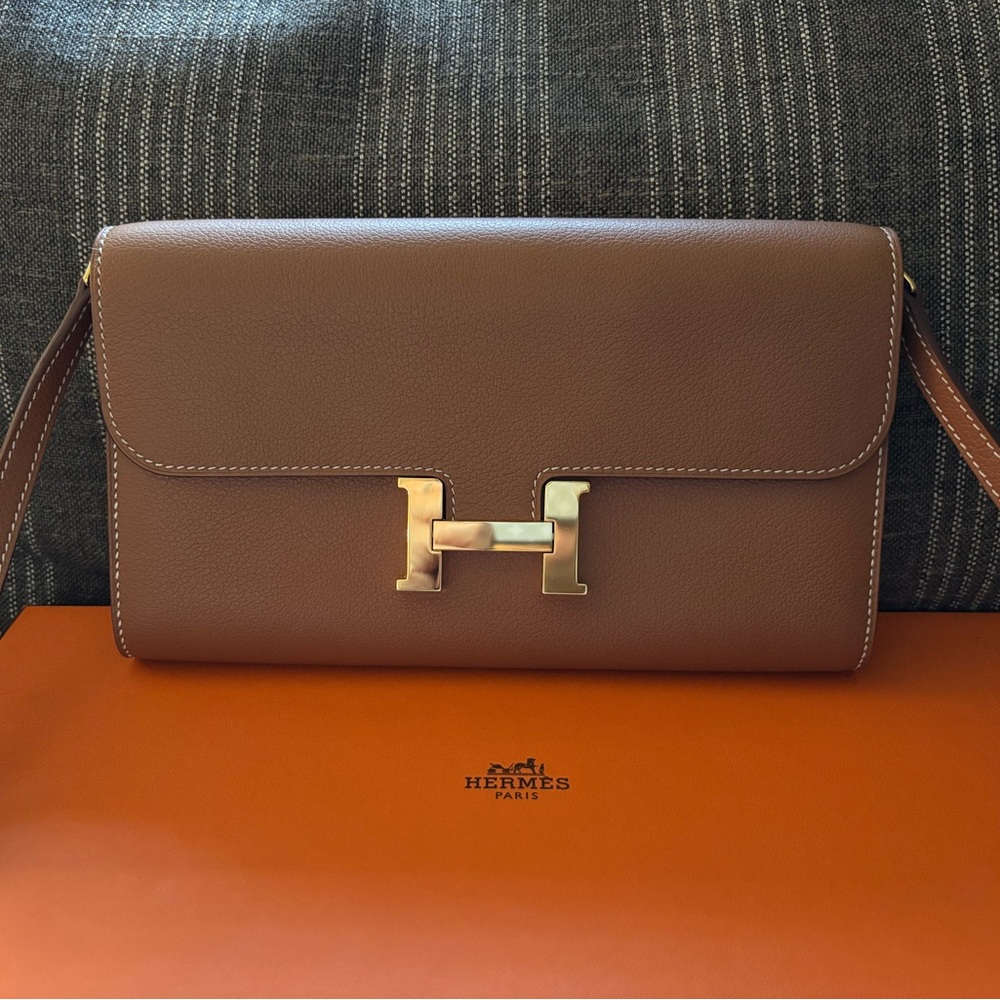 SOLD Hermes Constance to Go Gold Evercolor